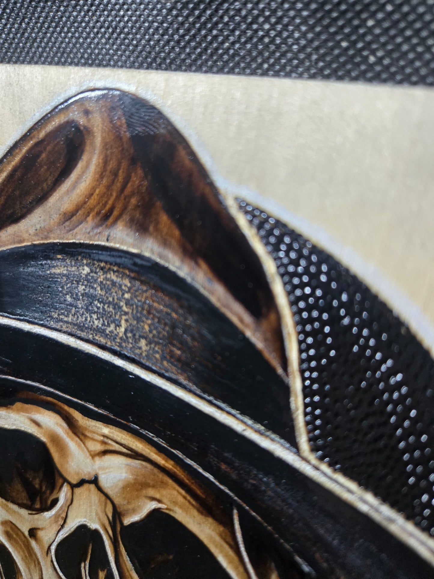 "Last Call" Skull Woodburning