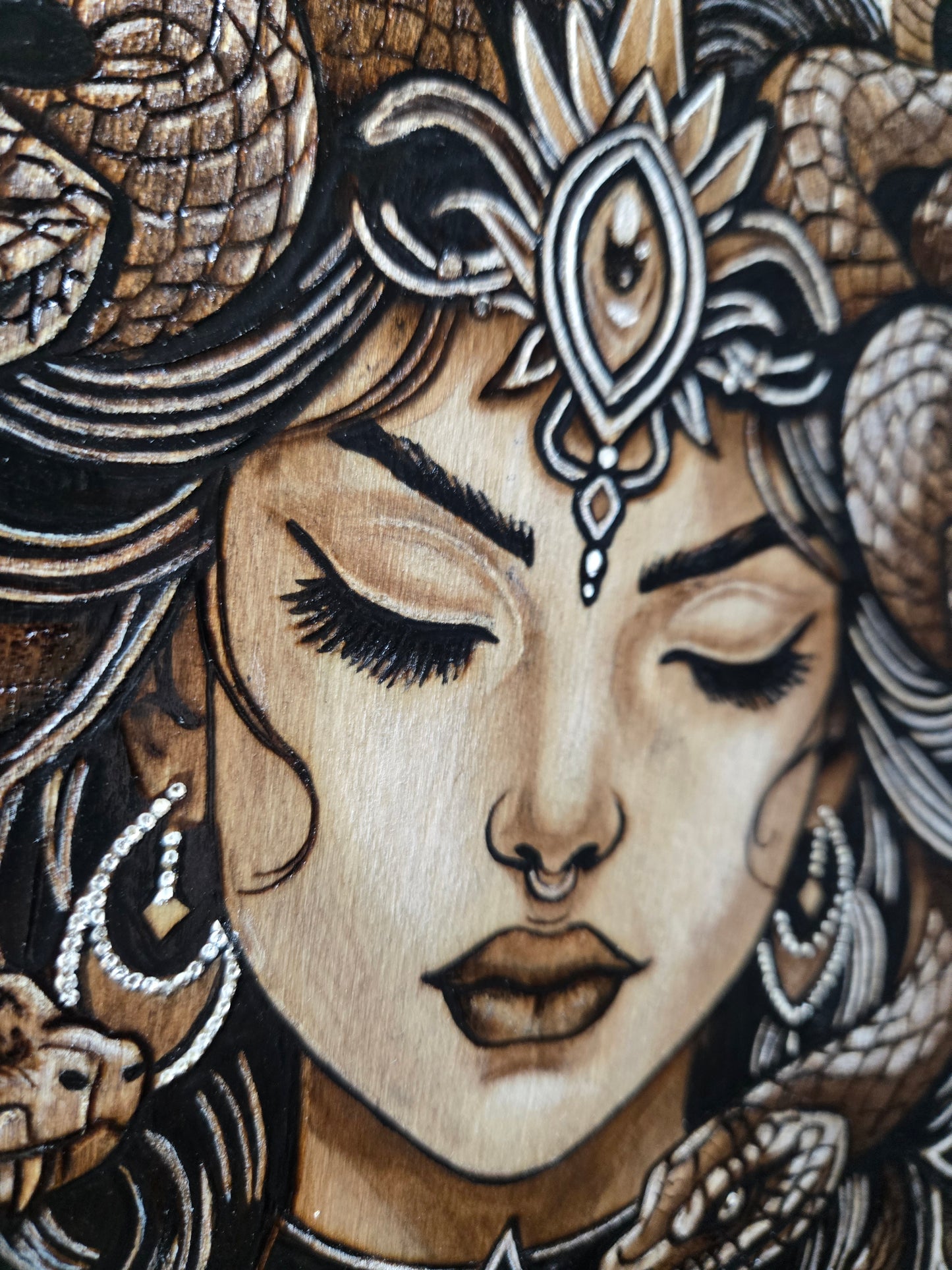 Medusa Woodburning