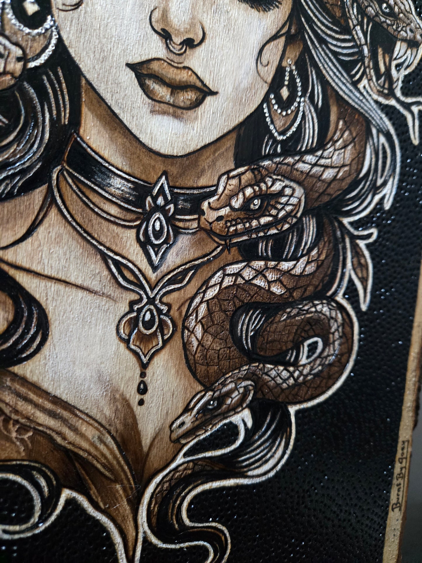 Medusa Woodburning