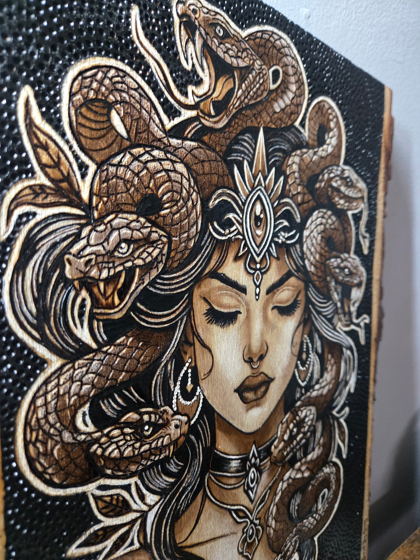 Medusa Woodburning