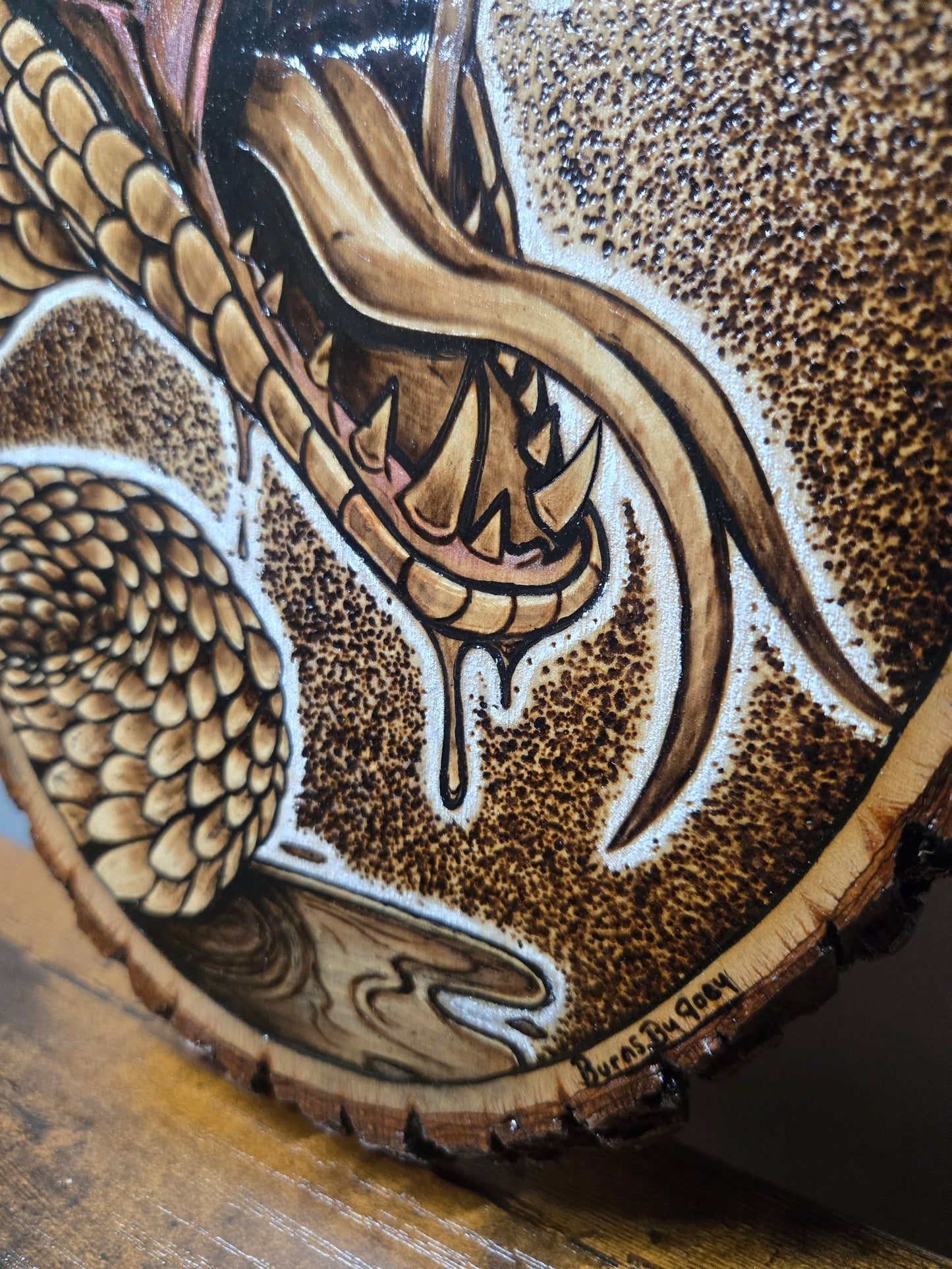 Snake Woodburning
