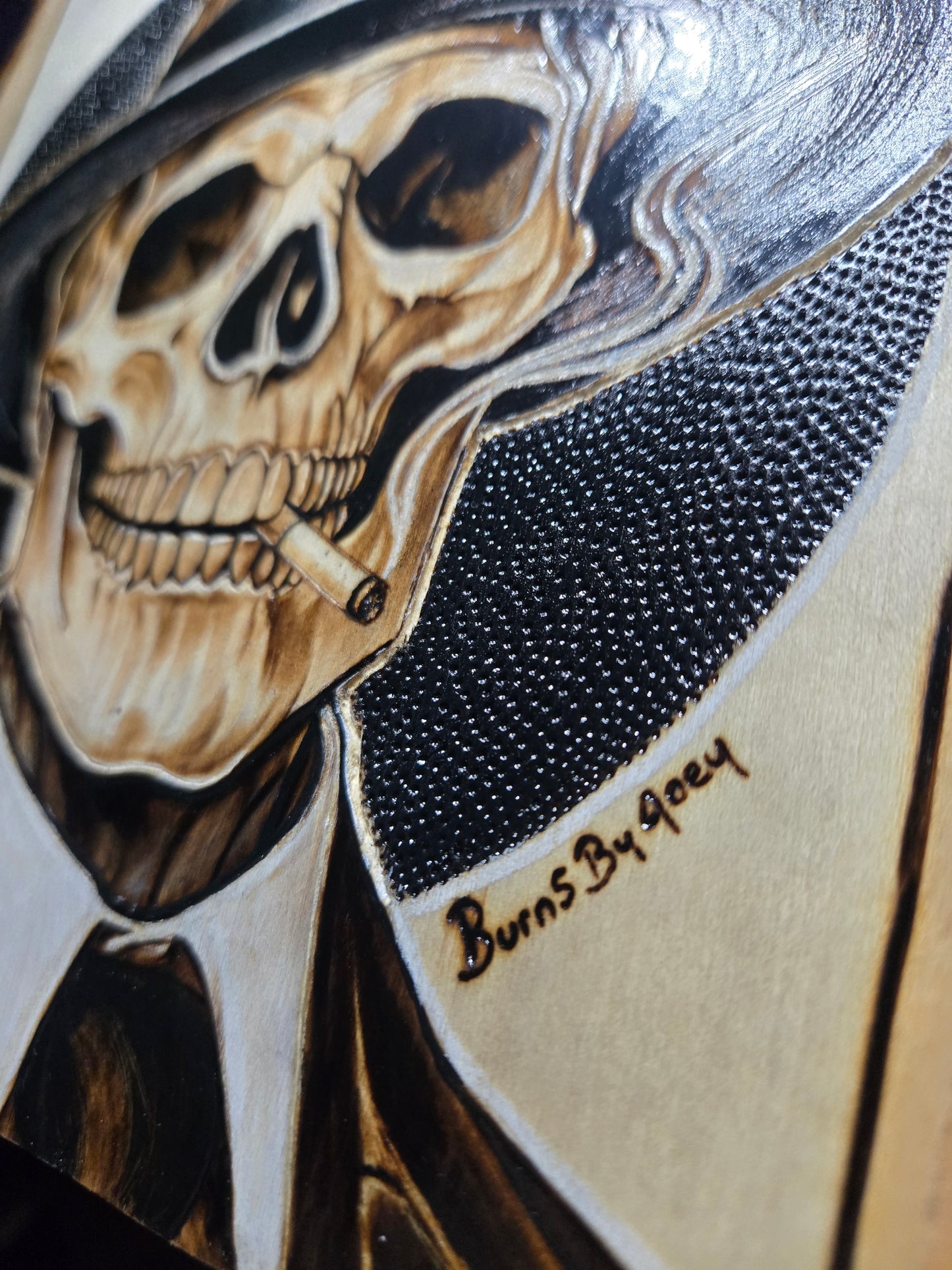 "Last Call" Skull Woodburning