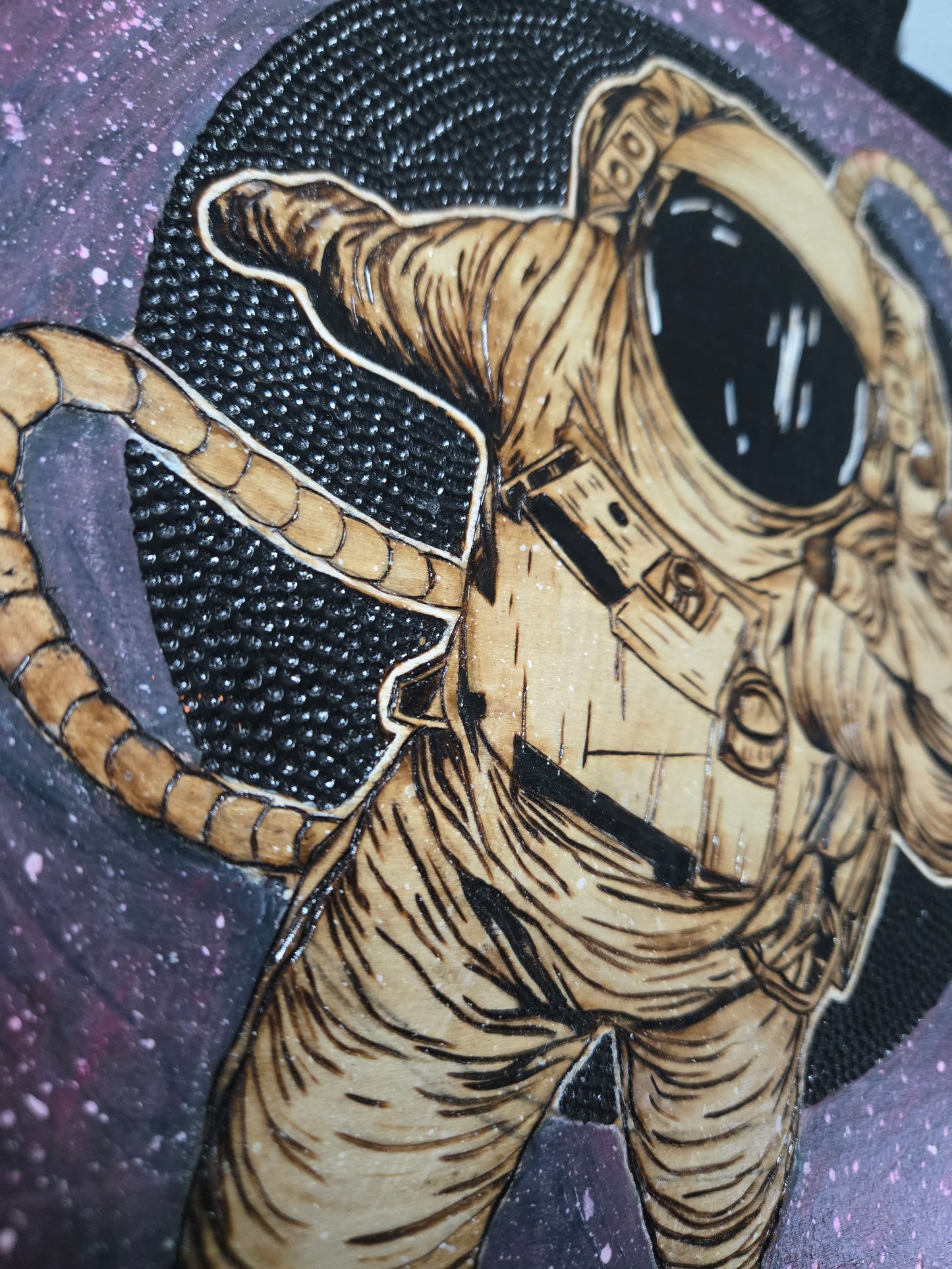 Astronaut Woodburning