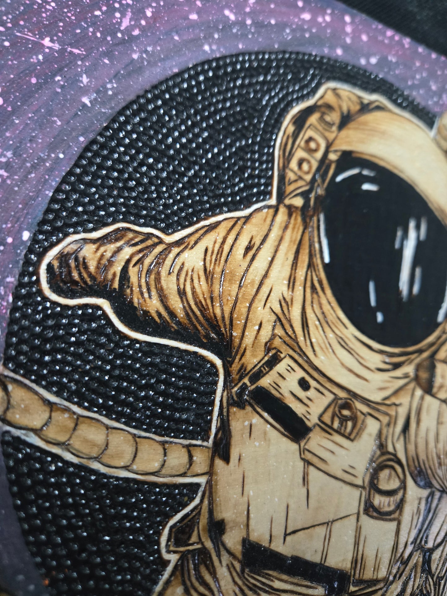 Astronaut Woodburning