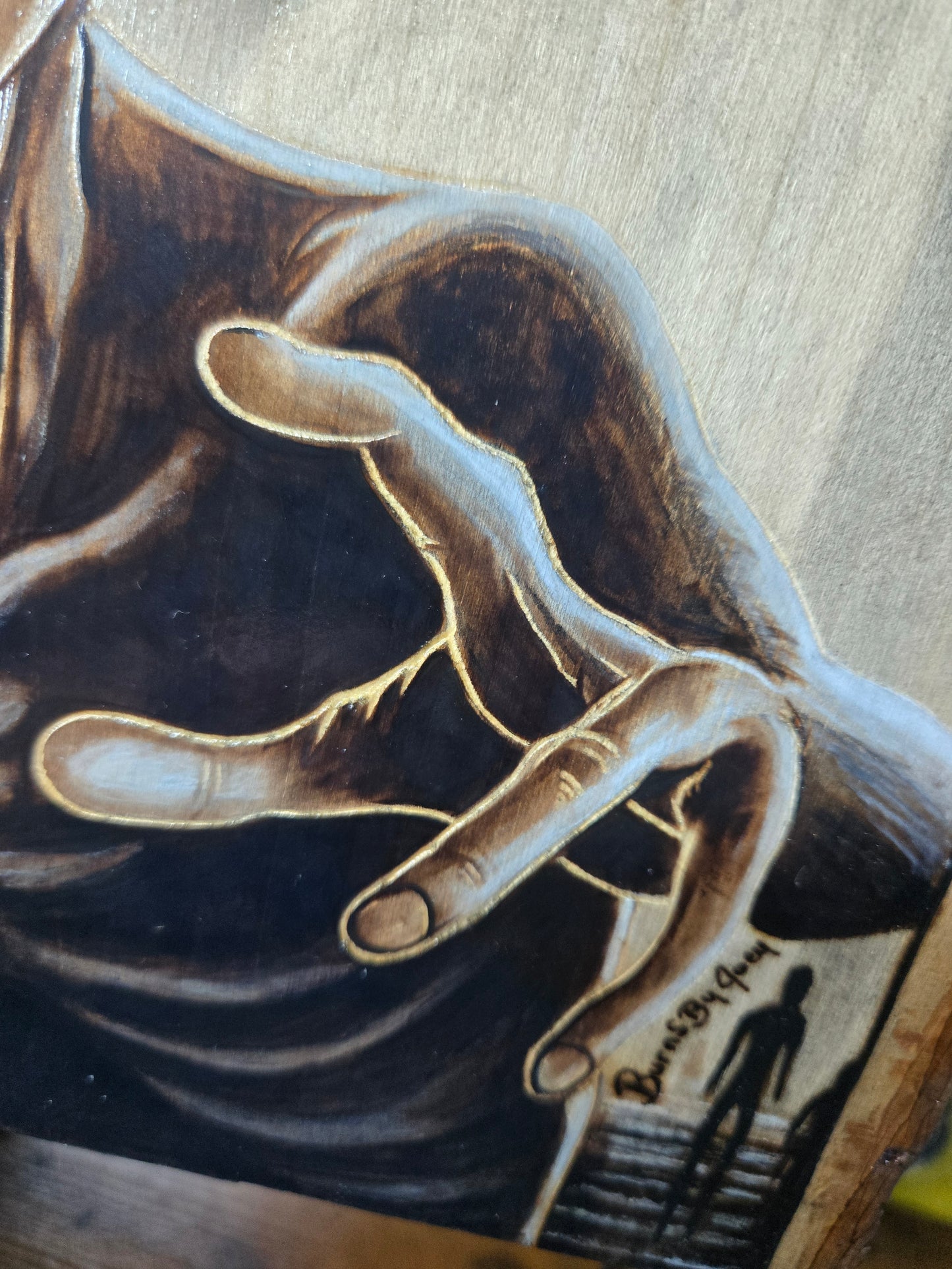 "The Witness" Alien Woodburning