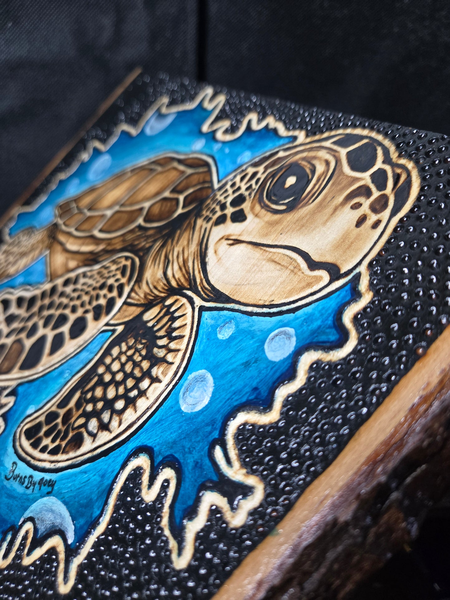 Sea Turtle Woodburning
