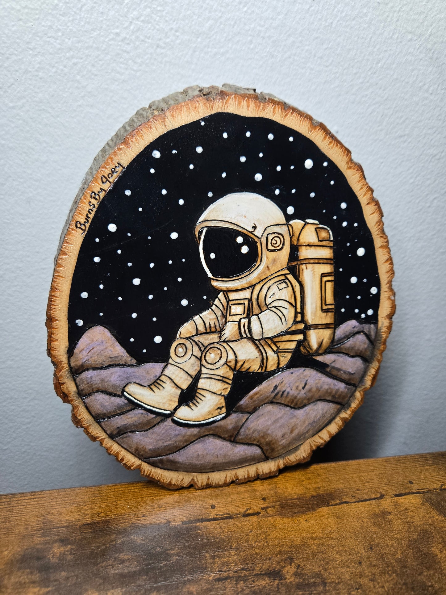"Lost in Space" Astronaut Woodburning