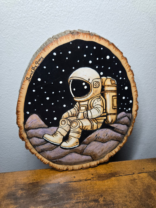 "Lost in Space" Astronaut Woodburning