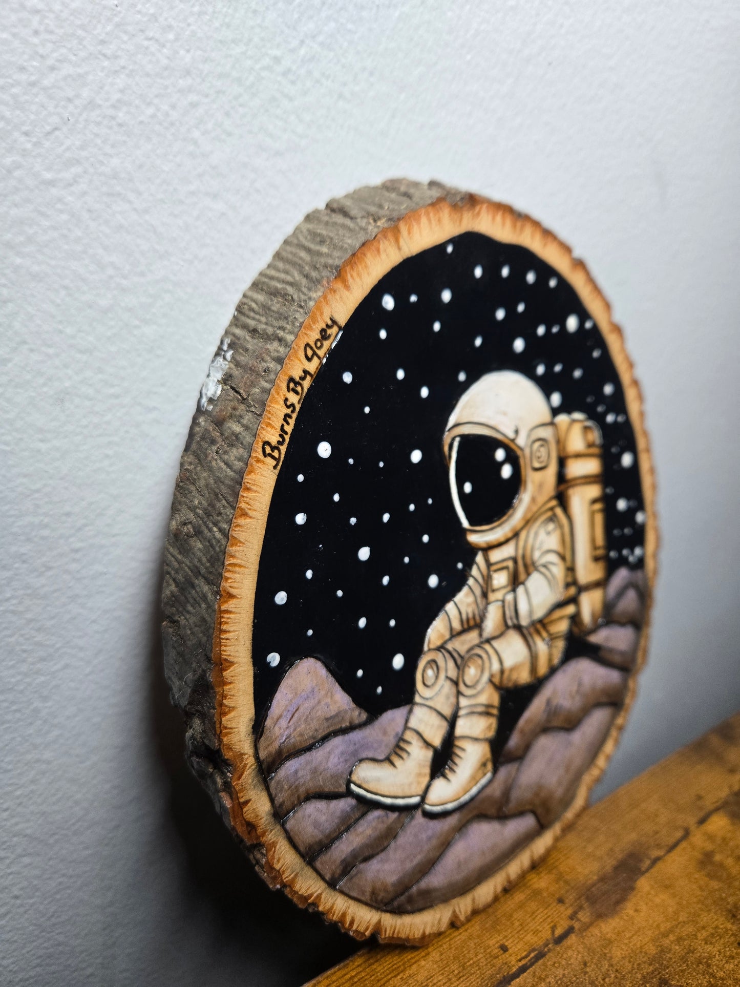 "Lost in Space" Astronaut Woodburning