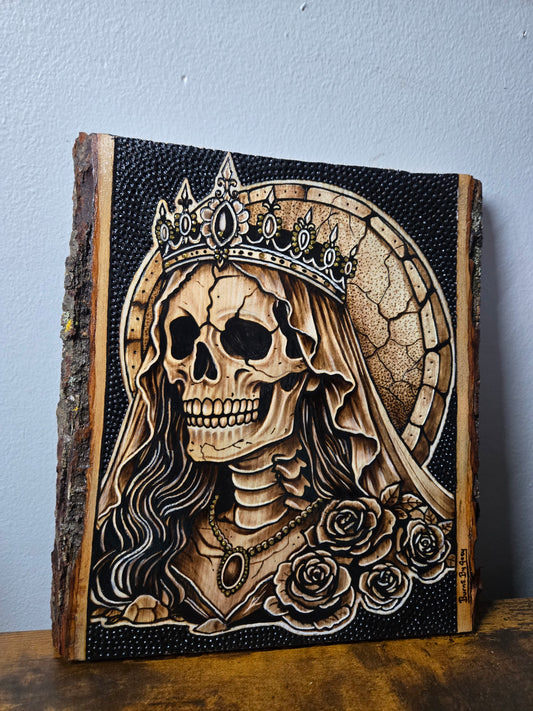 Crowned Queen Woodburning