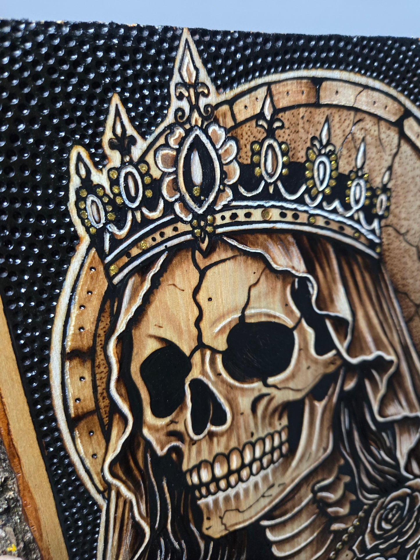 Crowned Queen Woodburning
