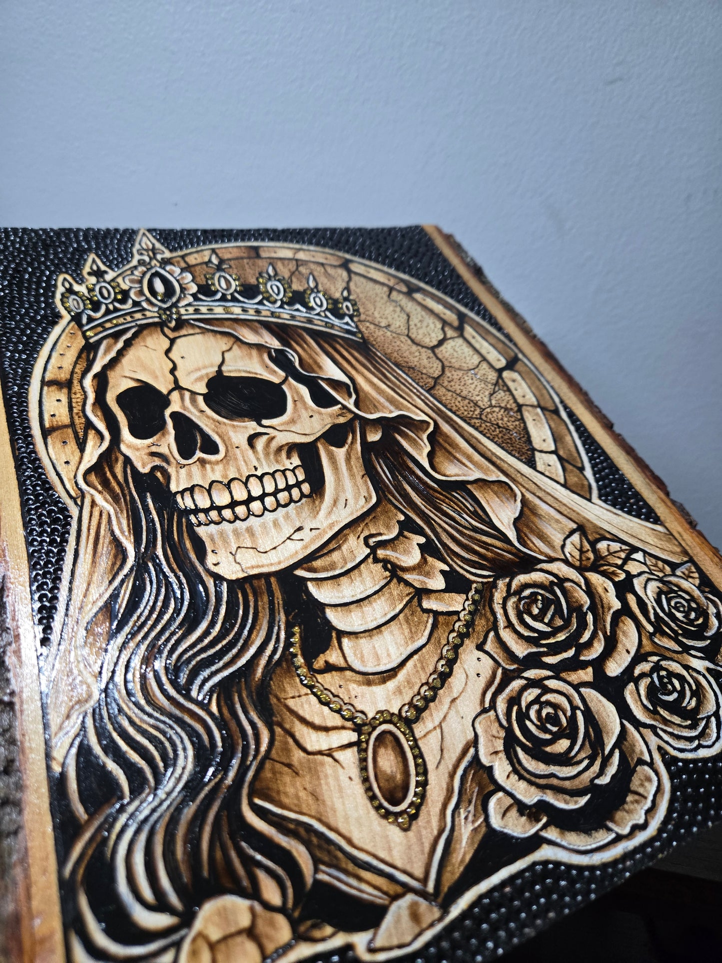 Crowned Queen Woodburning