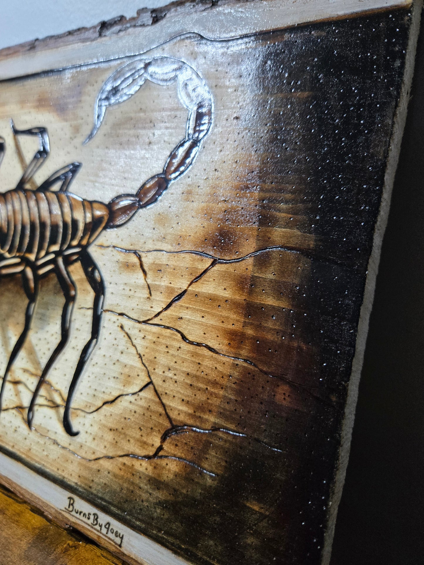 Scorpion Woodburning