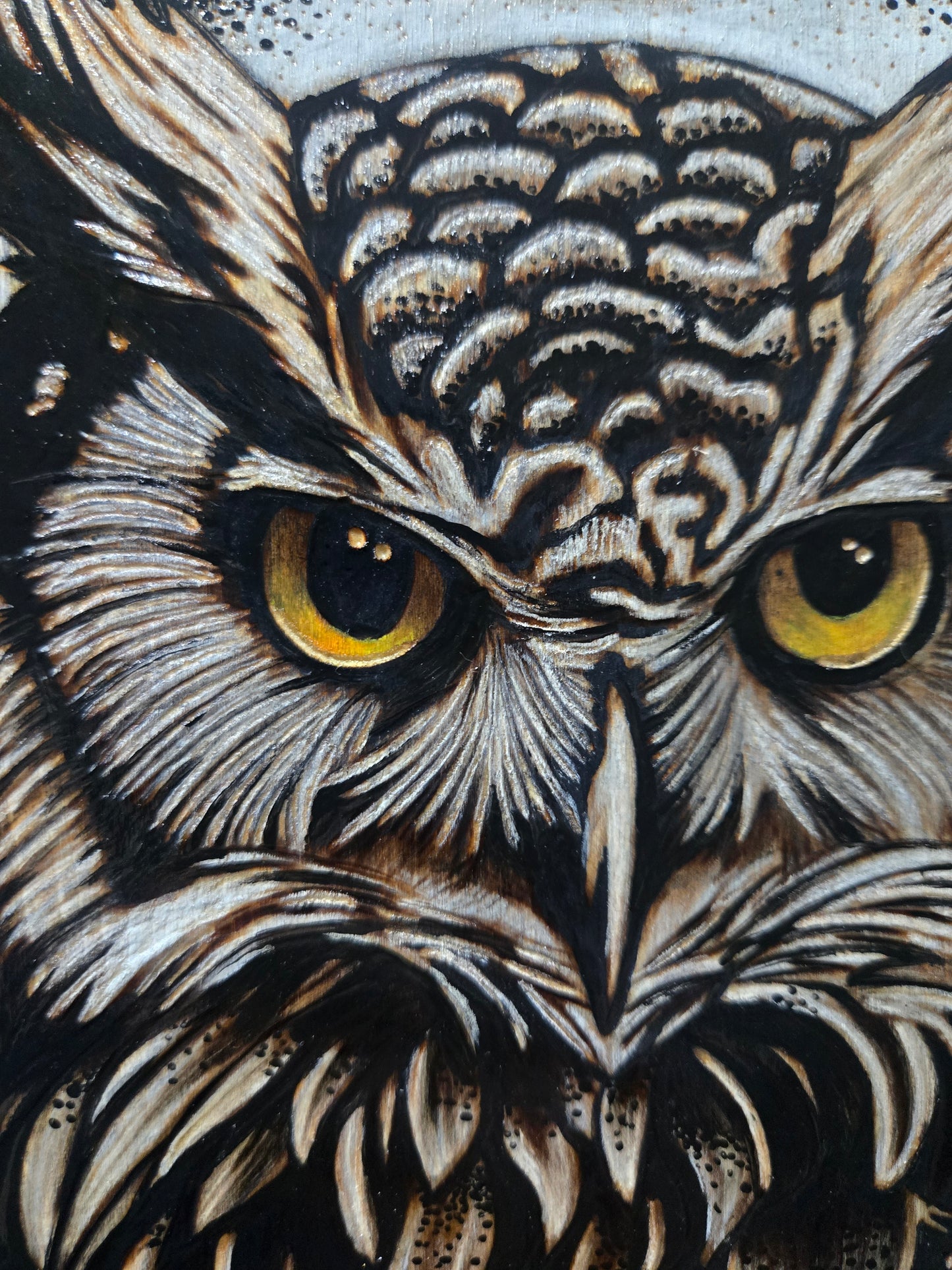 Owl Guardian – Original Woodburn Art
