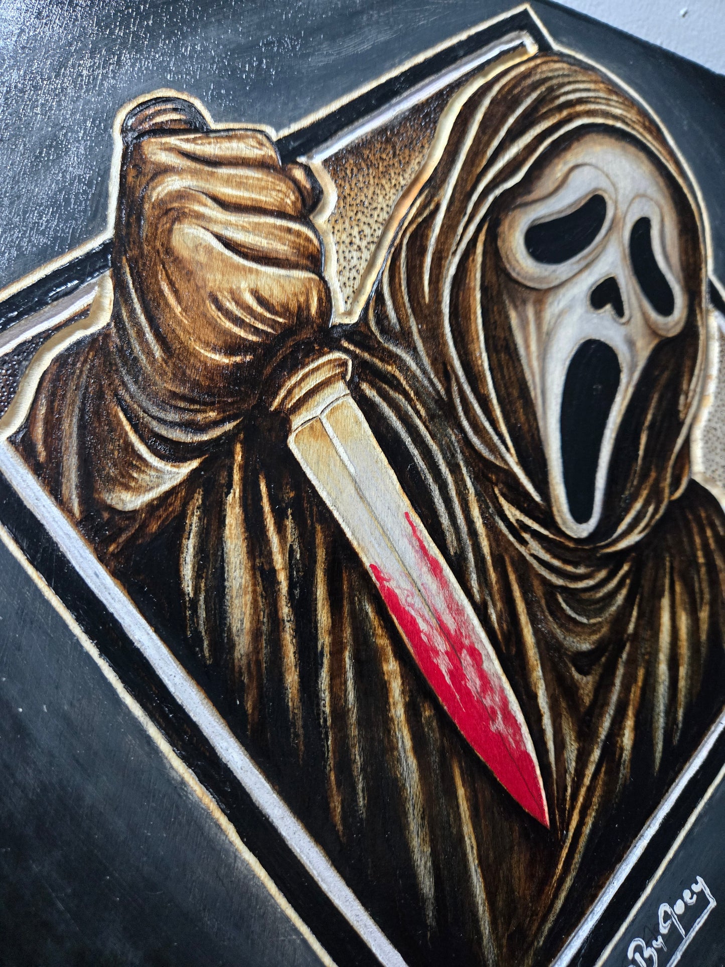 Masked Slasher Woodburning