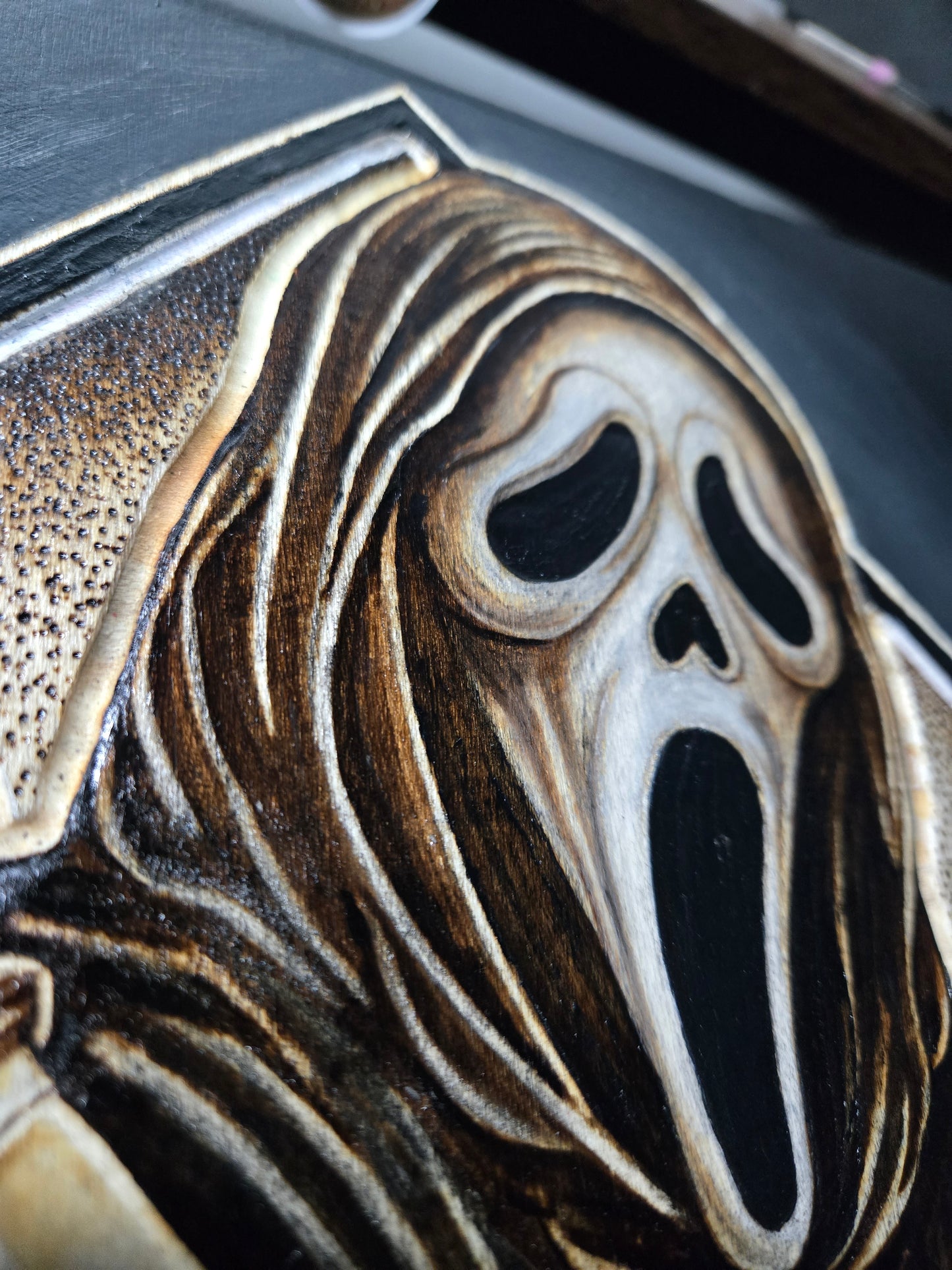 Masked Slasher Woodburning