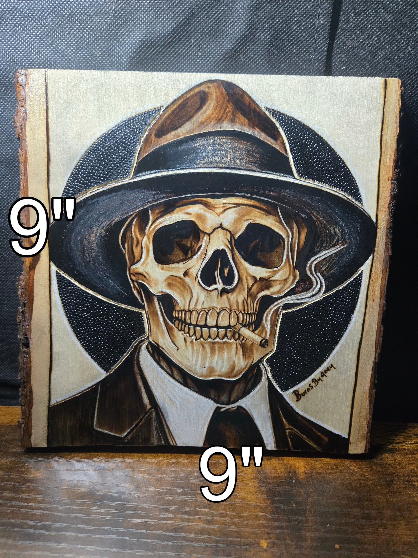 "Last Call" Skull Woodburning