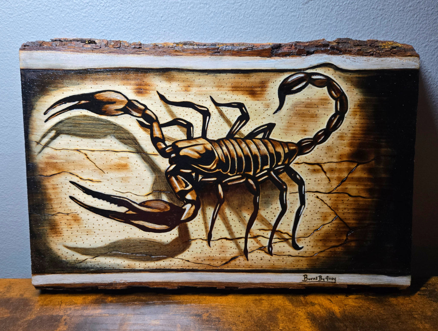 Scorpion Woodburning