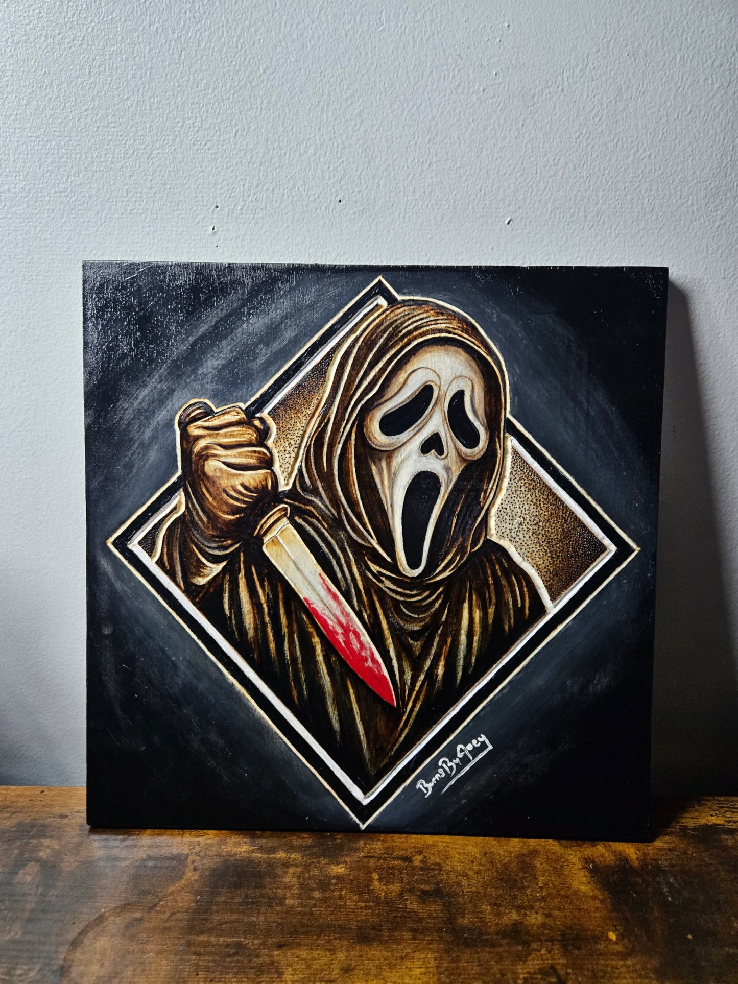 Masked Slasher Woodburning