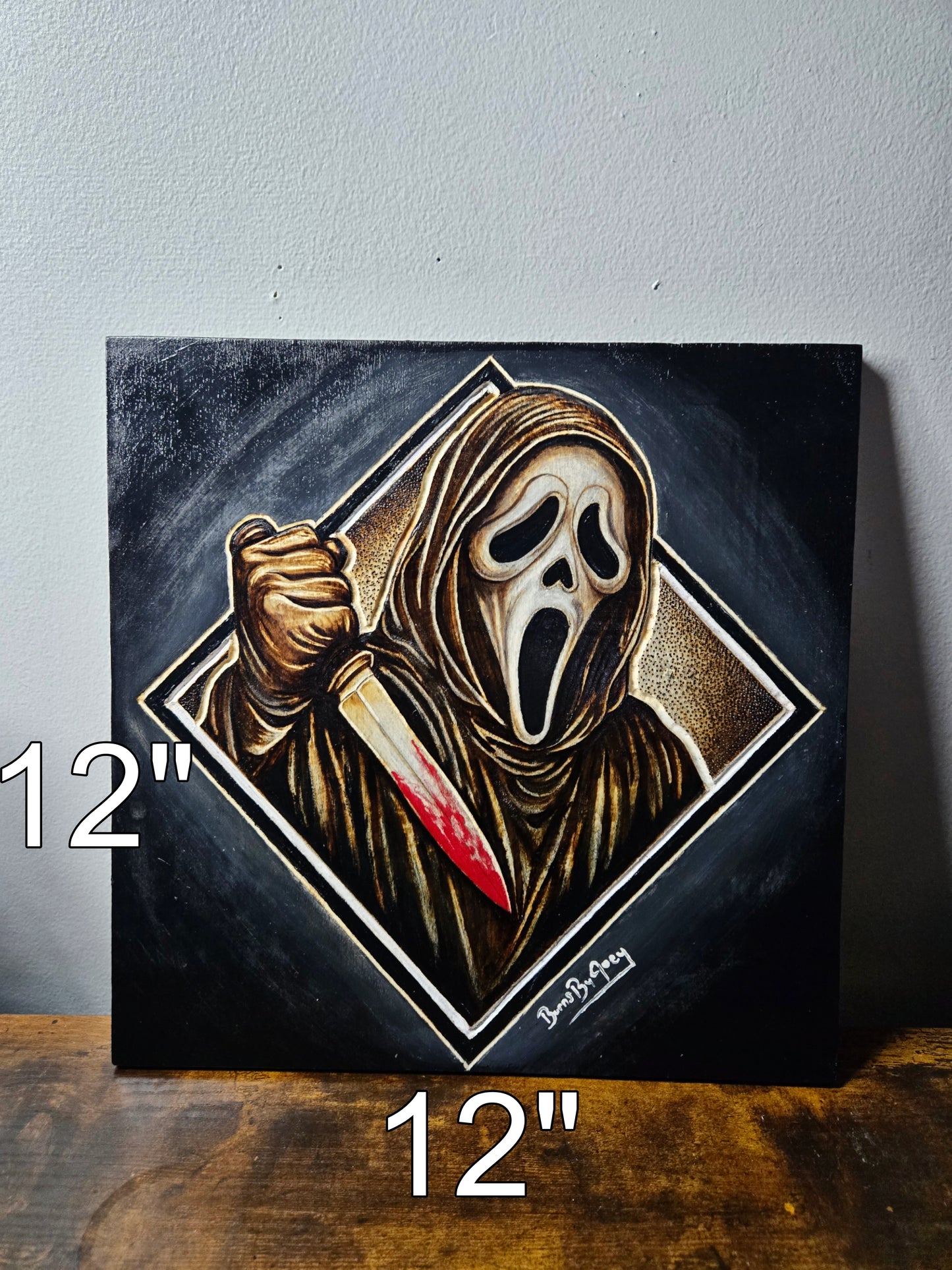 Masked Slasher Woodburning