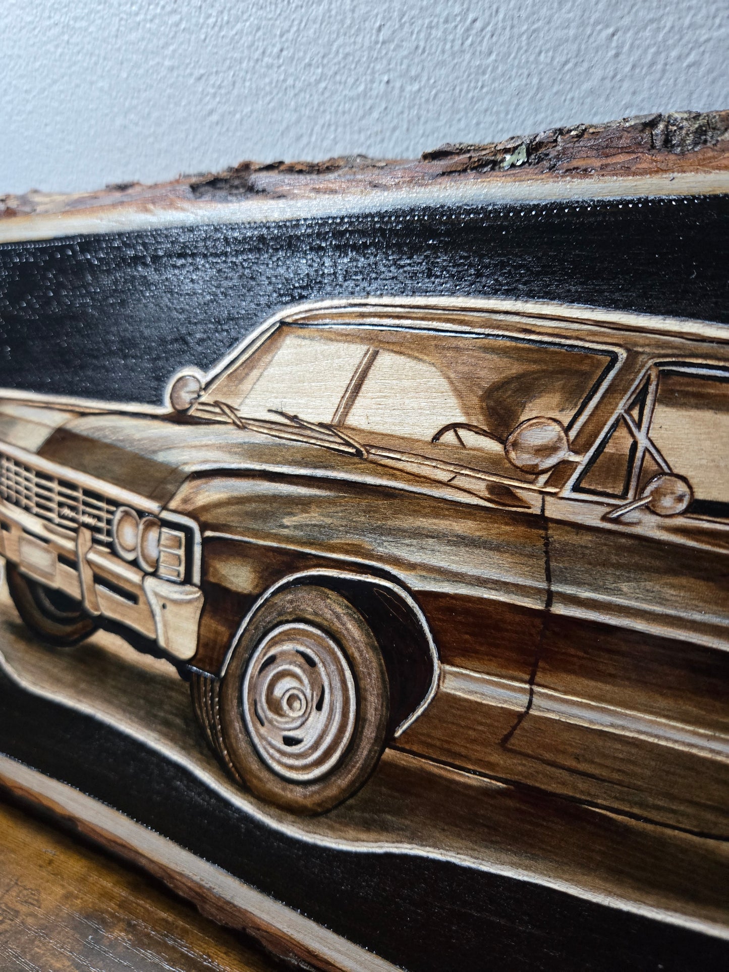 1967 Chevrolet Impala Woodburning